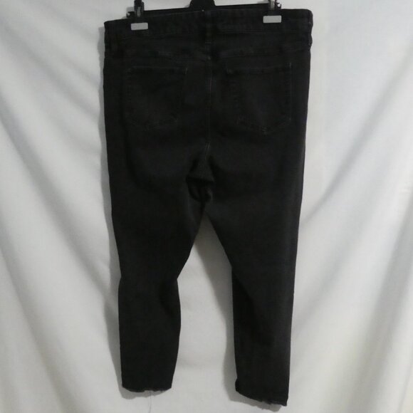 JOE FRESH + | size 18 | Classic Slim | Black Distressed Denim Jeans - Picture 11 of 16